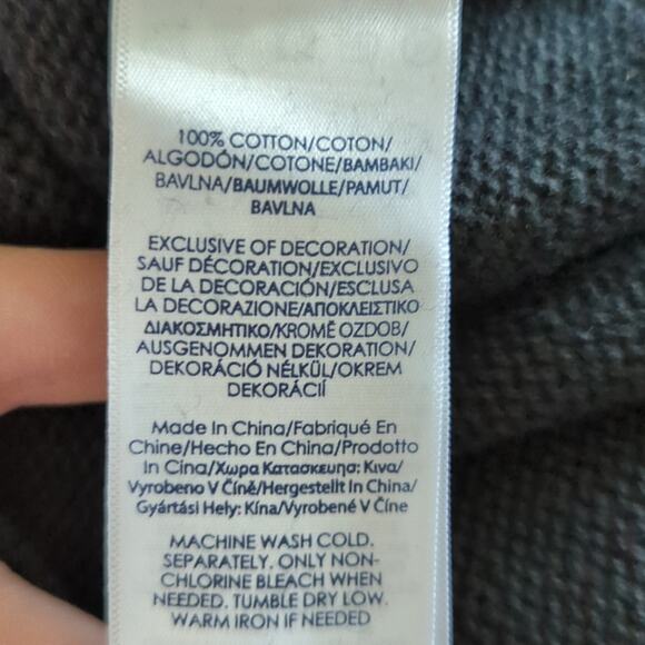 Chaps Iconic Crew Neck Black Sweater Sz Medium New with Tag - Picture 6 of 6